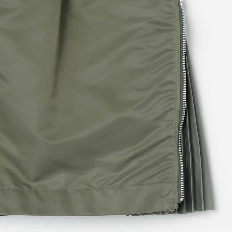 SACAI SACAI＜サカイ＞ サイドプリーツ入りツイルスカート KHAKI