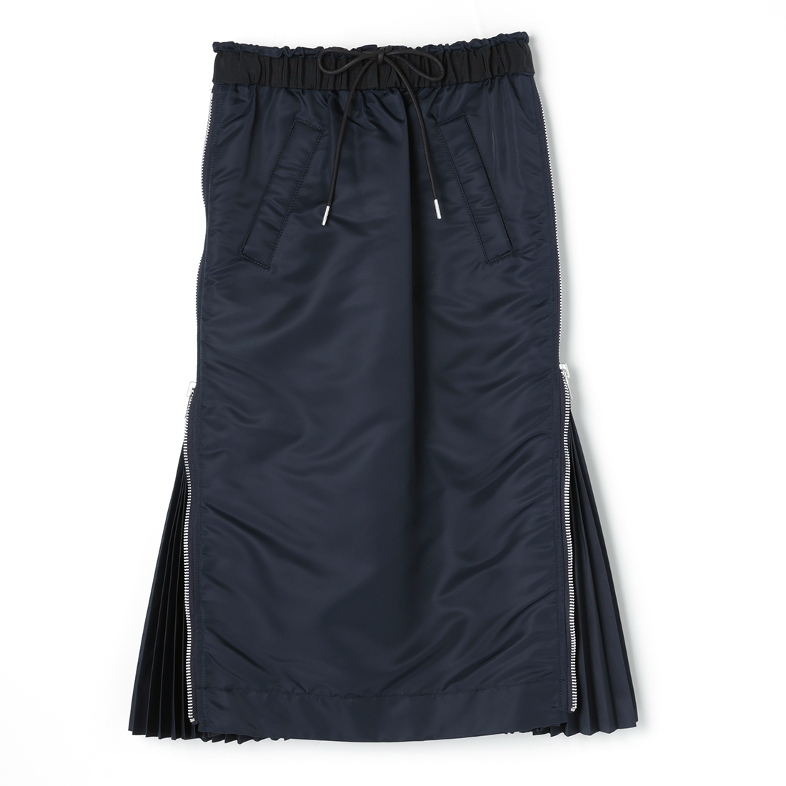 SACAI＜サカイ＞ サイドプリーツ入りツイルスカート