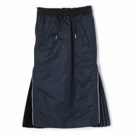 SACAI＜サカイ＞ サイドプリーツ入りツイルスカート