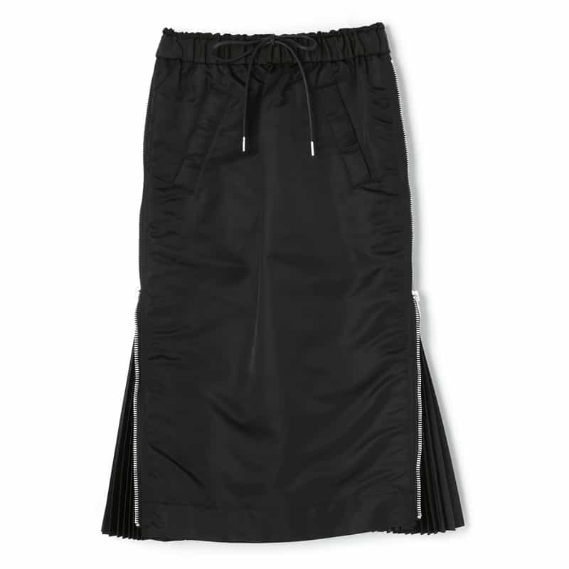 SACAI＜サカイ＞ サイドプリーツ入りツイルスカート