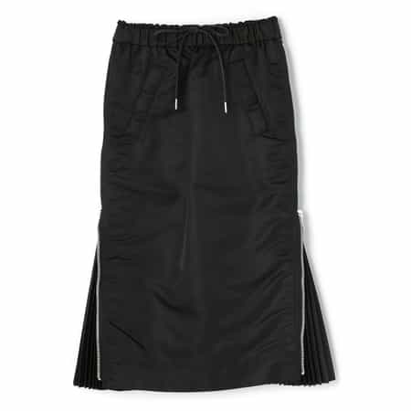 SACAI＜サカイ＞ サイドプリーツ入りツイルスカート