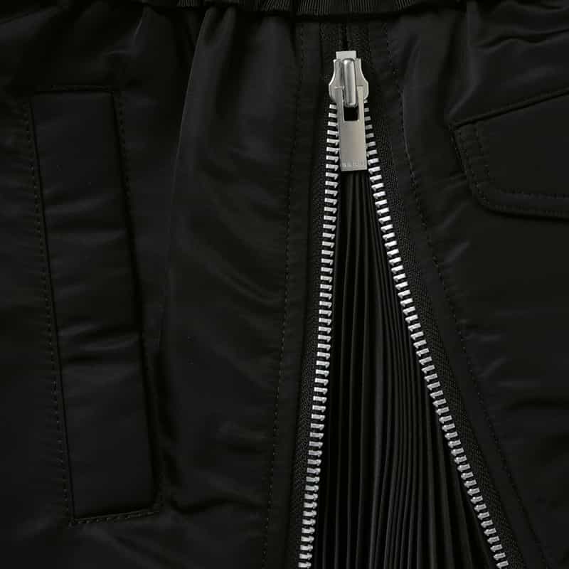 SACAI SACAI＜サカイ＞ サイドプリーツ入りツイルスカート BLACK