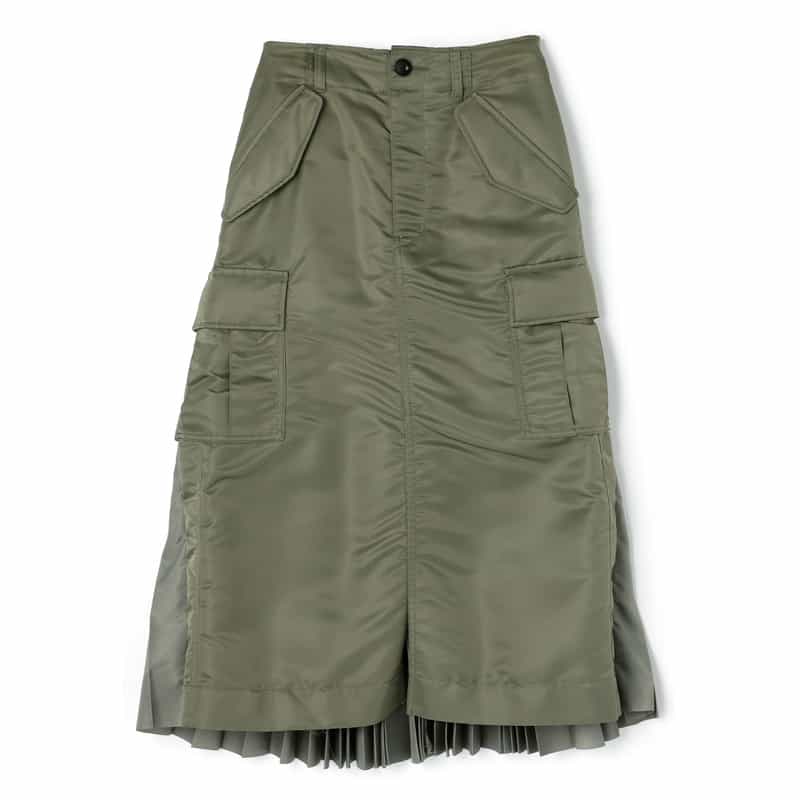 SACAI＜サカイ＞ フロントスリット入りツイルスカート