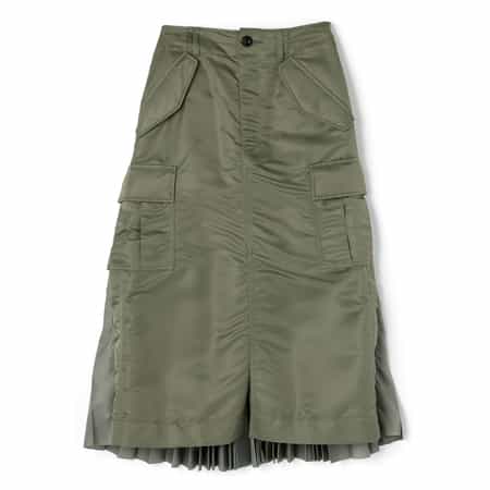 SACAI＜サカイ＞ フロントスリット入りツイルスカート