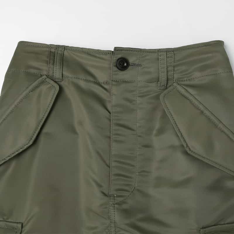 SACAI SACAI＜サカイ＞ フロントスリット入りツイルスカート KHAKI