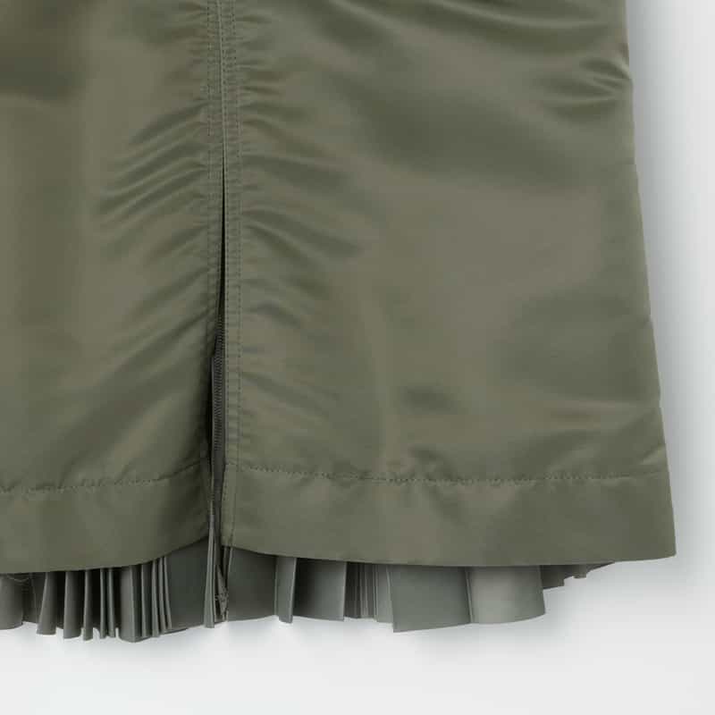 SACAI SACAI＜サカイ＞ フロントスリット入りツイルスカート KHAKI