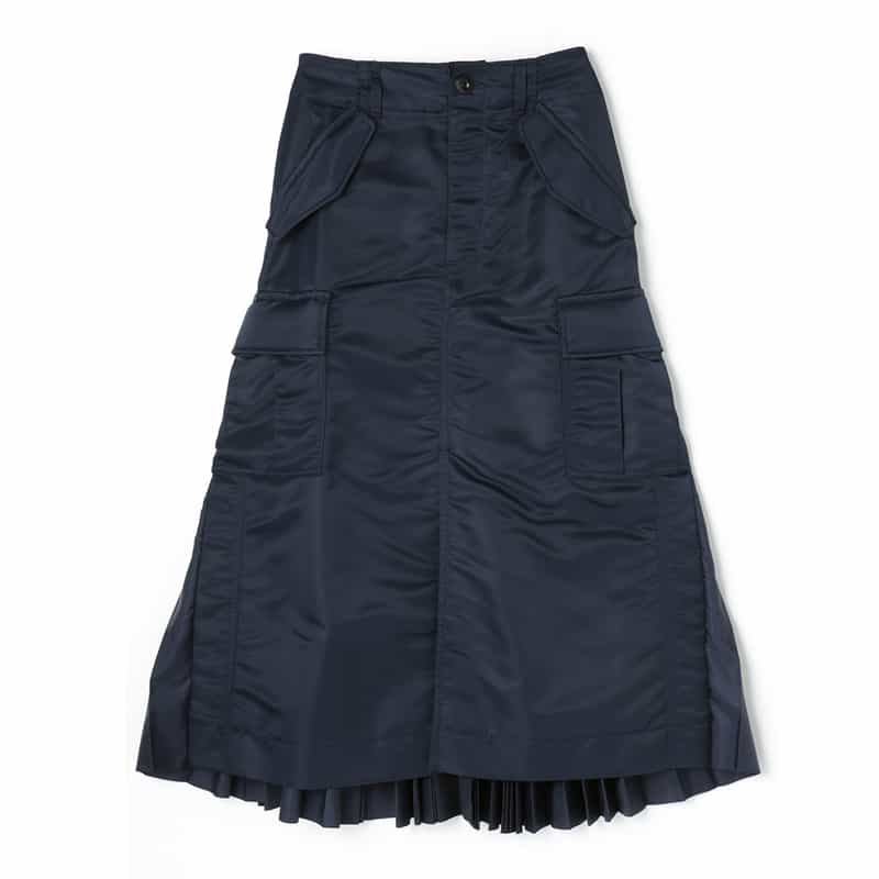 SACAI＜サカイ＞ フロントスリット入りツイルスカート