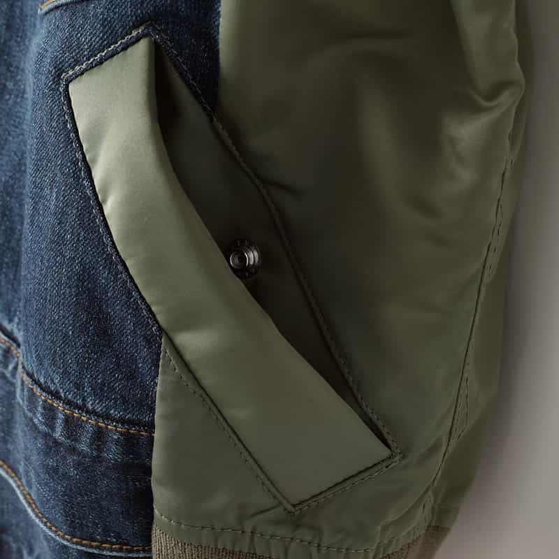 SACAI SACAI＜サカイ＞ コンビネーション デニムジャケット BLUE