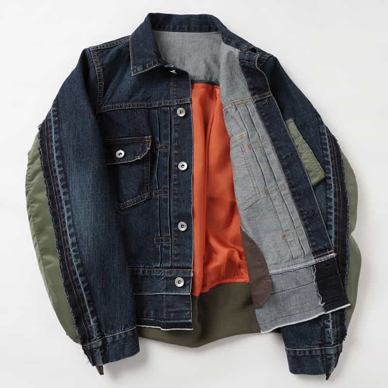 SACAI SACAI＜サカイ＞ コンビネーション デニムジャケット BLUE
