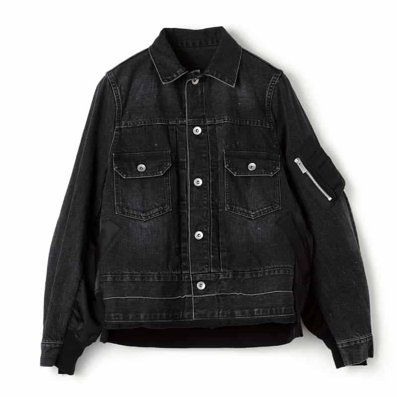 SACAI SACAI＜サカイ＞ コンビネーション デニムジャケット BLACK