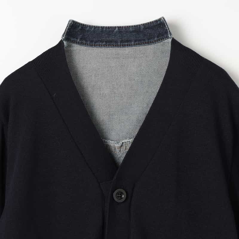 SACAI SACAI＜サカイ＞ コンビネーション ニットカーディガン BLUE