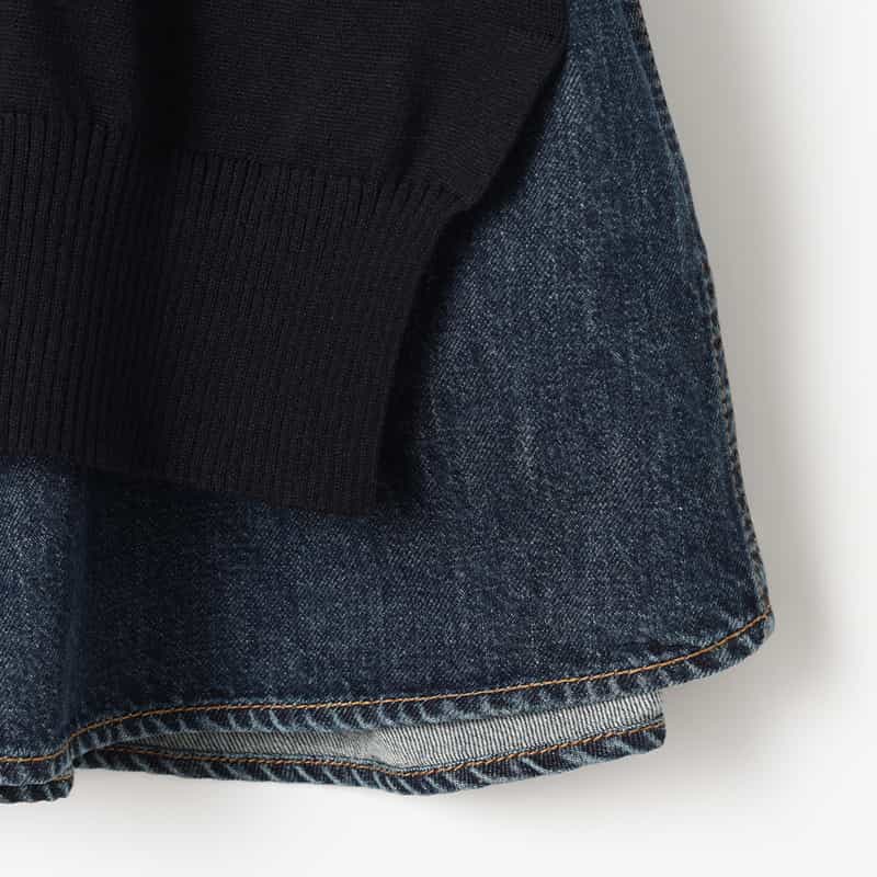 SACAI SACAI＜サカイ＞ コンビネーション ニットカーディガン BLUE