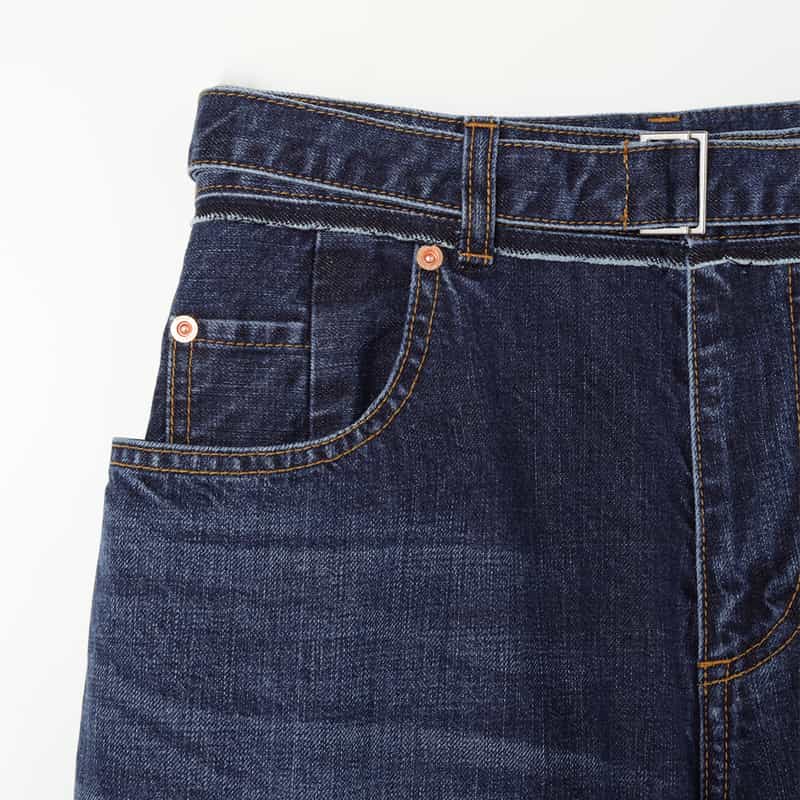 SACAI SACAI＜サカイ＞ ワイドデニムパンツ BLUE