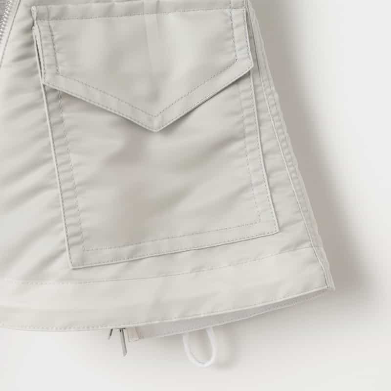 SACAI SACAI＜サカイ＞ コンビネーション ジップアップパーカー LIGHT GRAY