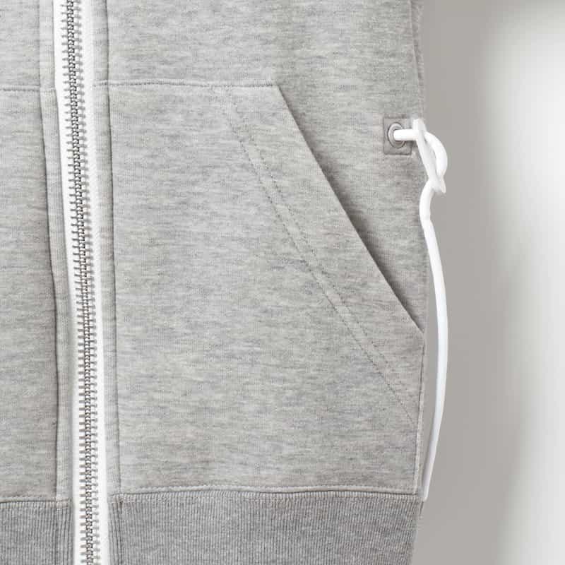 SACAI SACAI＜サカイ＞ コンビネーション ジップアップパーカー LIGHT GRAY