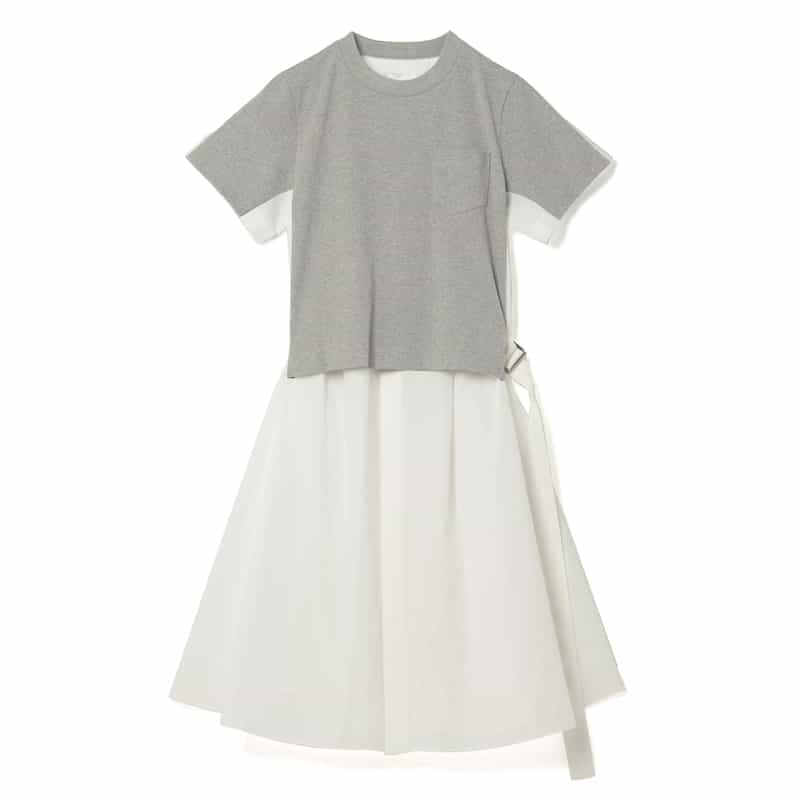 SACAI SACAI＜サカイ＞コンビネーション ドレス LIGHT GRAY