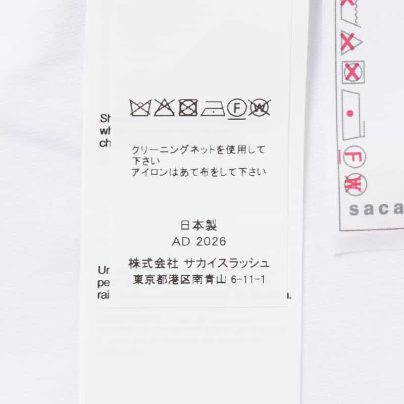 SACAI SACAI＜サカイ＞ドローコード付き コンビネーションカットソー WHITE