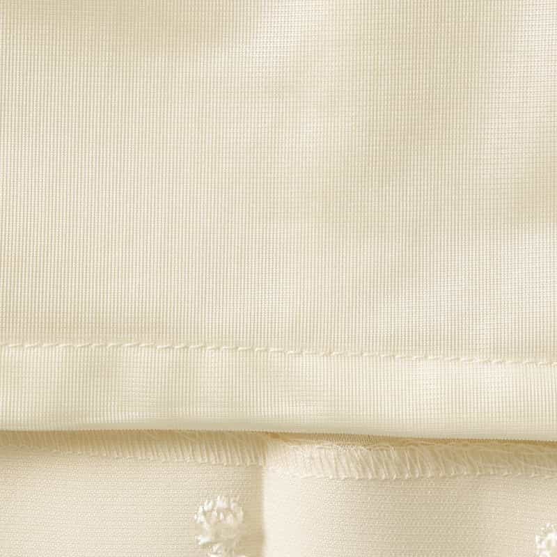BARNEYS NEW YORK ウォッシャブル ドットフロッキー柄テーパードパンツ IVORY