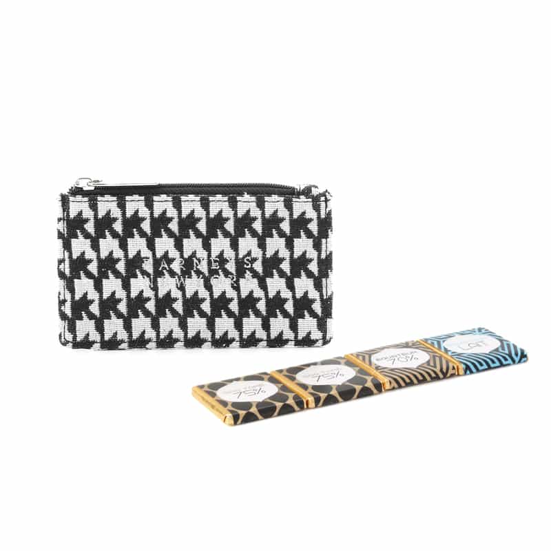 オンラインストア限定チョコレート入りポーチ （千鳥格子柄／WHITE）