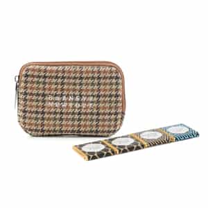 チョコレート入りポーチ (ミニチェック柄／BROWN)