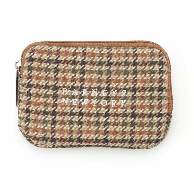 BARNEYS NEW YORK チョコレート入りポーチ (ミニチェック柄／BROWN) BROWN