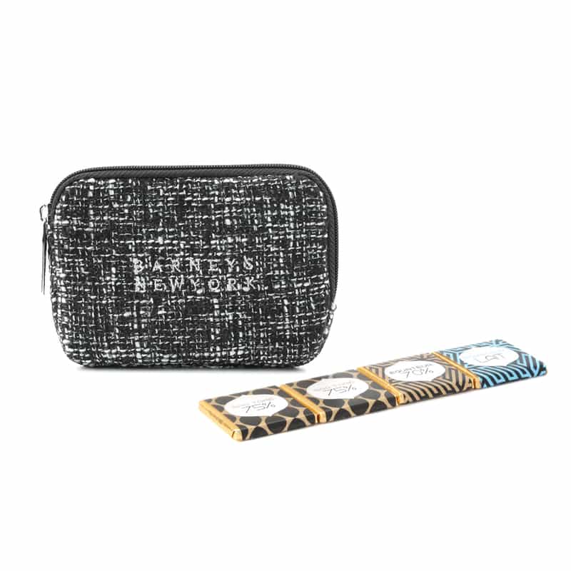 BARNEYS NEW YORK チョコレート入りポーチ (ツイード柄／BLACK) BLACK