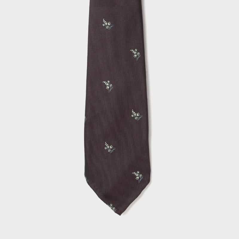 ATTO VANNUCCI FIRENZE ATTO VANNUCCI ＜アット ヴァンヌッチ＞ フラワー柄タイ PURPLE