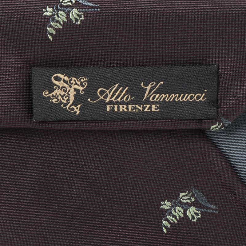 ATTO VANNUCCI FIRENZE ATTO VANNUCCI ＜アット ヴァンヌッチ＞ フラワー柄タイ PURPLE