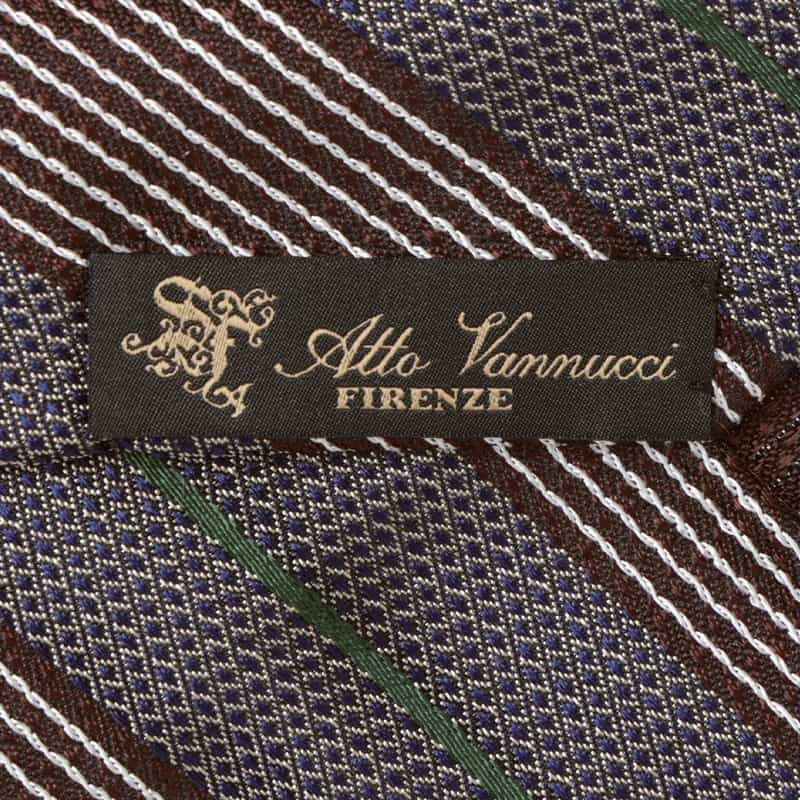 ATTO VANNUCCI FIRENZE ATTO VANNUCCI ＜アット ヴァンヌッチ＞ ストライプ柄タイ BLUE