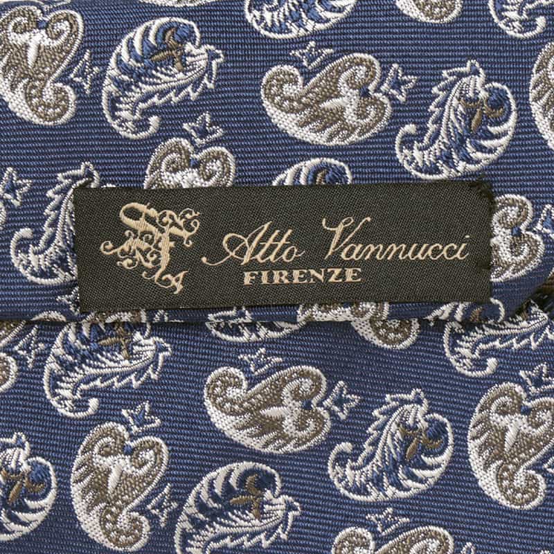 ATTO VANNUCCI FIRENZE ATTO VANNUCCI ＜アット ヴァンヌッチ＞ ペイズリー柄タイ NAVY