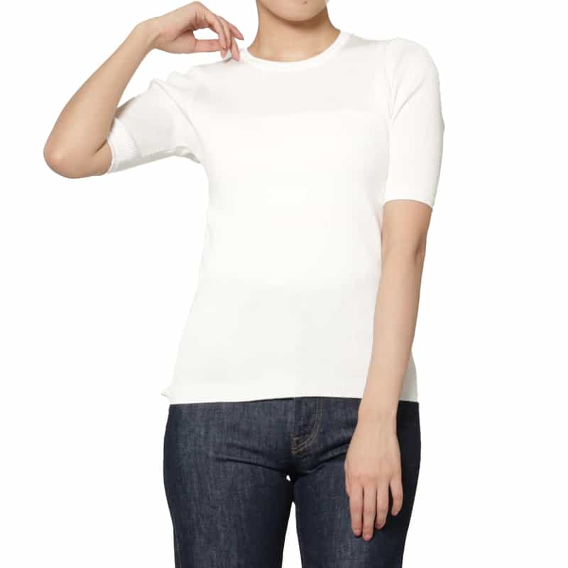 AURALEE＜オーラリー＞ コットンハイゲージリブニットTシャツ