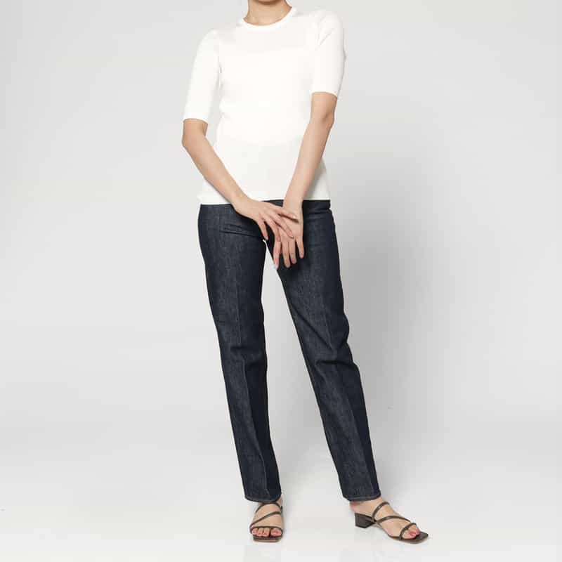 AURALEE AURALEE＜オーラリー＞ コットンハイゲージリブニットTシャツ WHITE