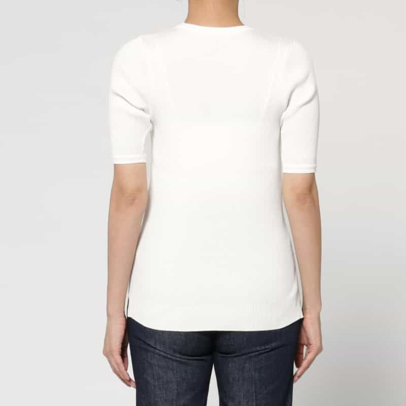 AURALEE AURALEE＜オーラリー＞ コットンハイゲージリブニットTシャツ WHITE