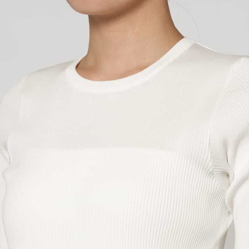 AURALEE AURALEE＜オーラリー＞ コットンハイゲージリブニットTシャツ WHITE