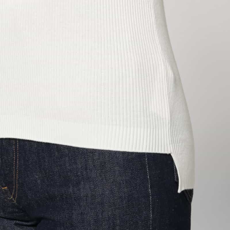 AURALEE AURALEE＜オーラリー＞ コットンハイゲージリブニットTシャツ WHITE