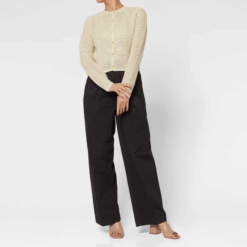 AURALEE AURALEE＜オーラリー＞ メッシュニットカーディガン IVORY