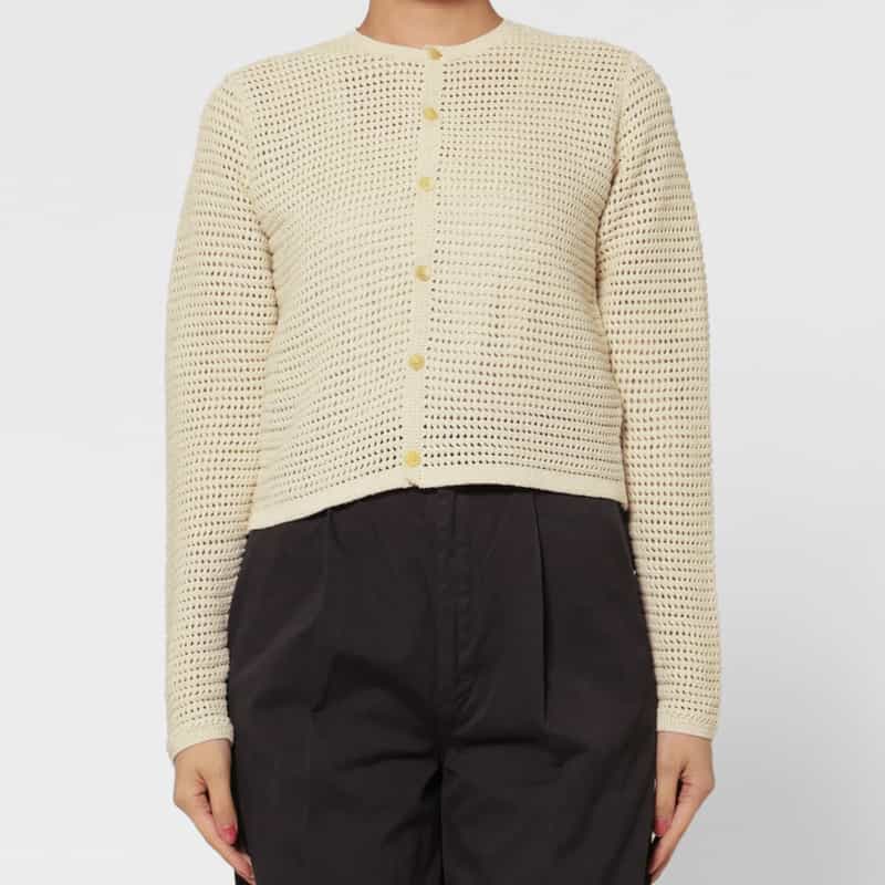 AURALEE AURALEE＜オーラリー＞ メッシュニットカーディガン IVORY