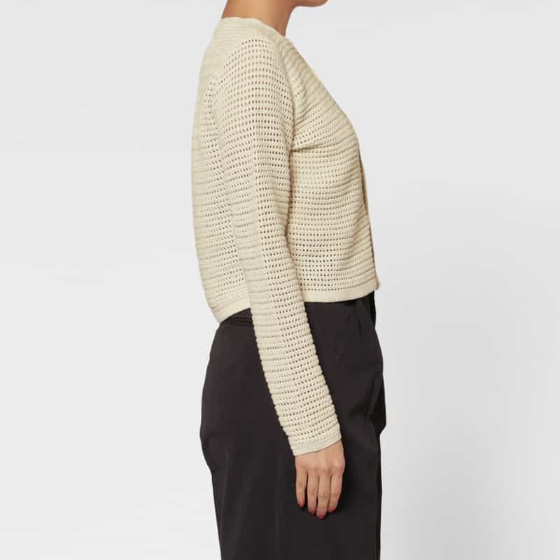 AURALEE AURALEE＜オーラリー＞ メッシュニットカーディガン IVORY