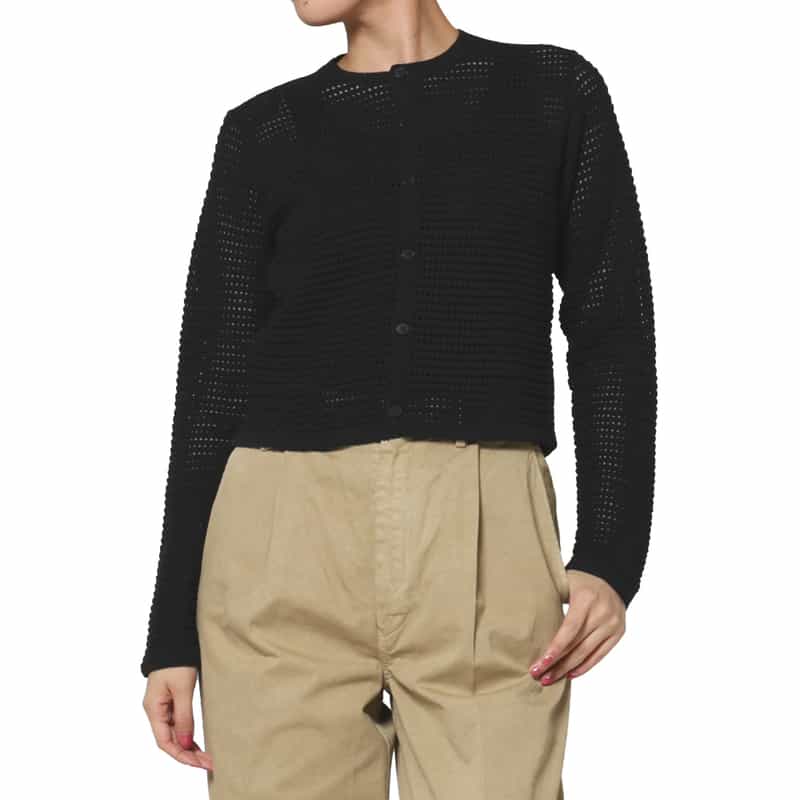 AURALEE AURALEE＜オーラリー＞ メッシュニットカーディガン BLACK