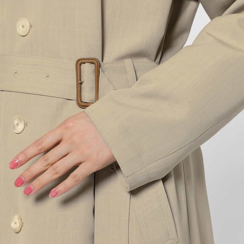 AURALEE AURALEE ＜オーラリー＞ ウールキャンバス素材 ベルテッドコート LIGHT GRAY