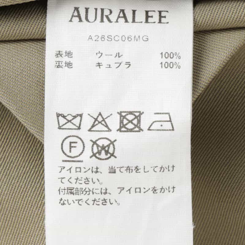 AURALEE AURALEE＜オーラリー＞ ウールギャバジンコート GREIGE