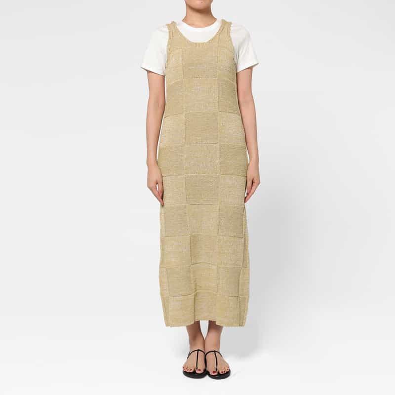 AURALEE AURALEE ＜オーラリー＞ パネルニットドレス CAMEL