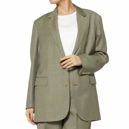 AURALEE＜オーラリー＞ ブルーフェイスウール チェック柄テーラードジャケット