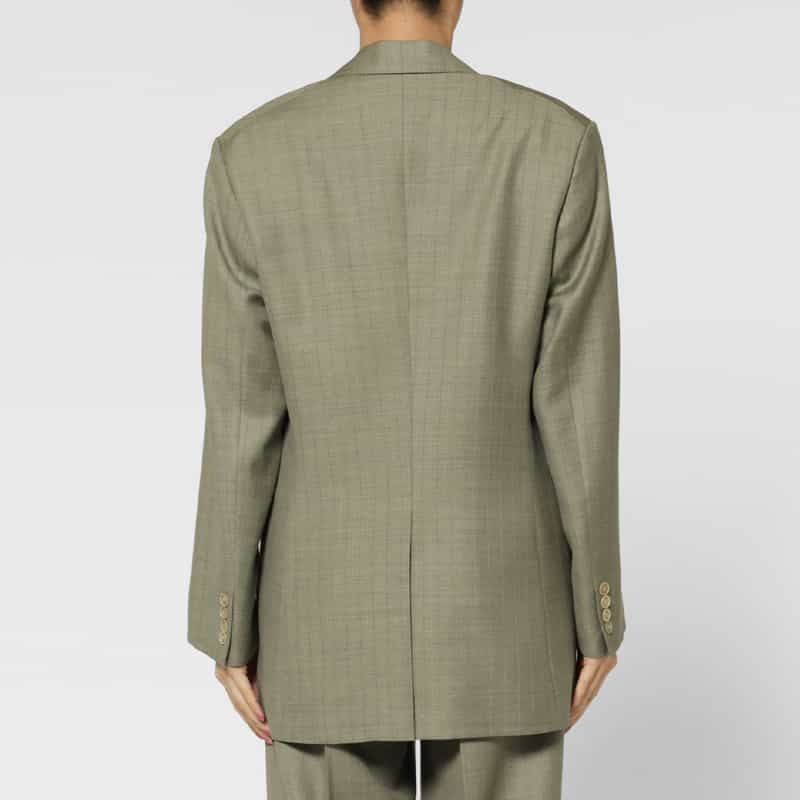 AURALEE AURALEE＜オーラリー＞ ブルーフェイスウール チェック柄テーラードジャケット GRAY