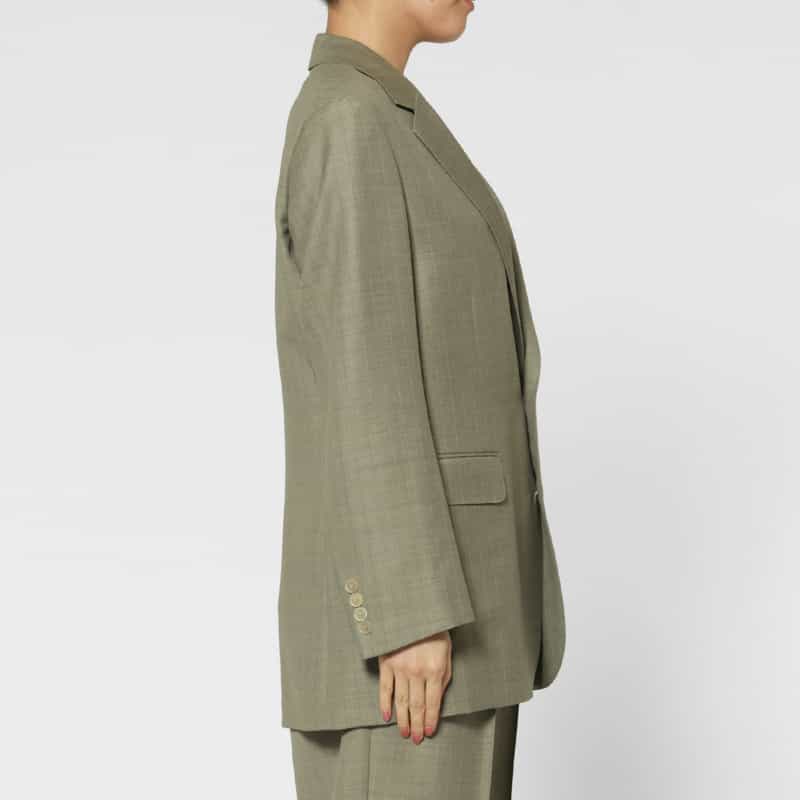 AURALEE AURALEE＜オーラリー＞ ブルーフェイスウール チェック柄テーラードジャケット GRAY