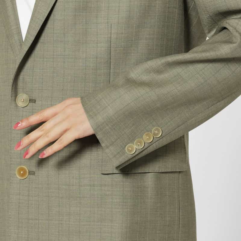 AURALEE AURALEE＜オーラリー＞ ブルーフェイスウール チェック柄テーラードジャケット GRAY