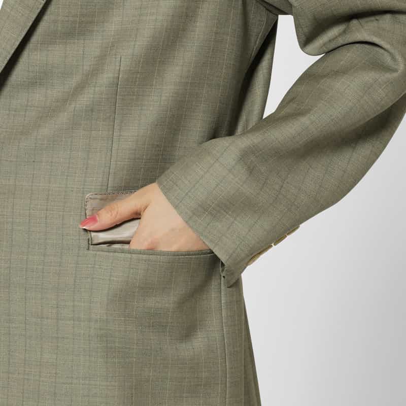 AURALEE AURALEE＜オーラリー＞ ブルーフェイスウール チェック柄テーラードジャケット GRAY