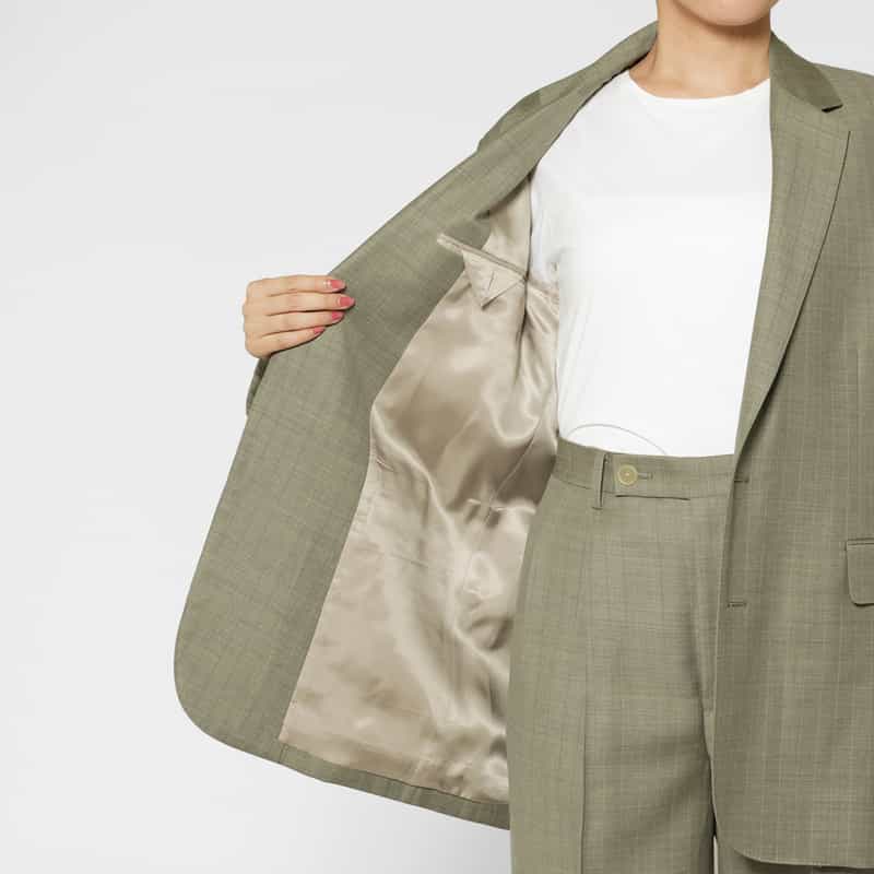 AURALEE AURALEE＜オーラリー＞ ブルーフェイスウール チェック柄テーラードジャケット GRAY