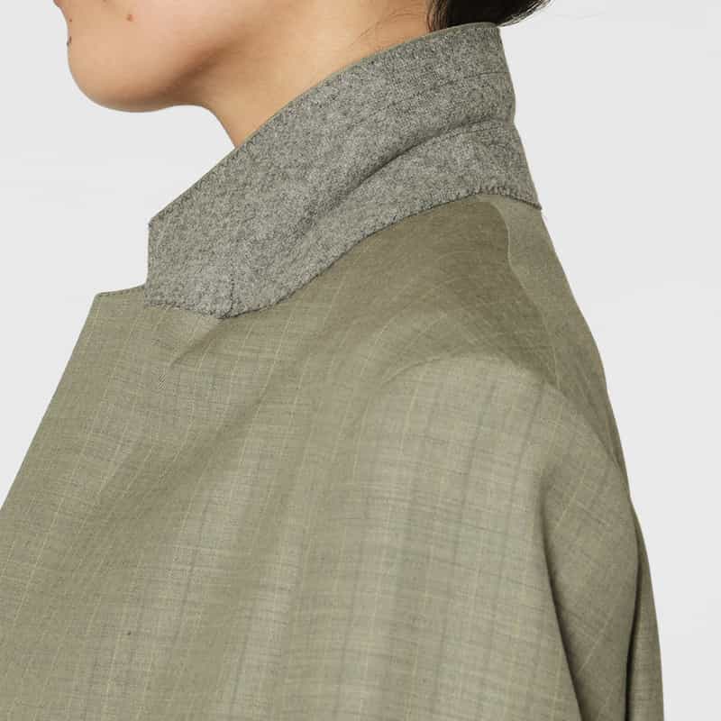 AURALEE AURALEE＜オーラリー＞ ブルーフェイスウール チェック柄テーラードジャケット GRAY