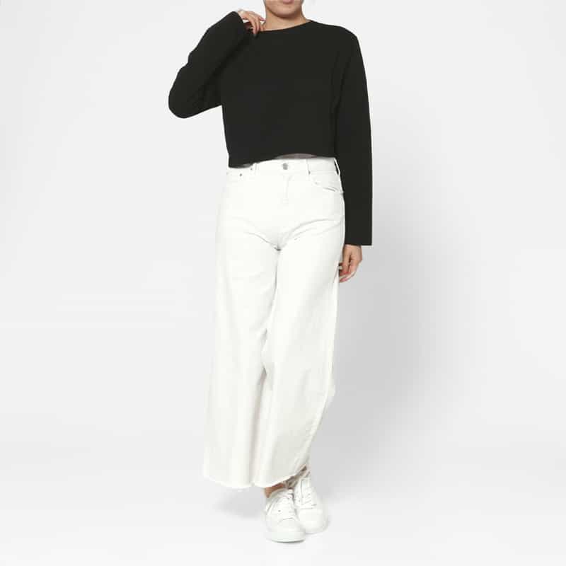 AURALEE AURALEE＜オーラリー＞ コットン ボートネックカットソー BLACK